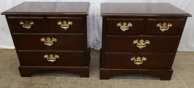 Pair of Cherry Two Drawer Night Stands by Drexel