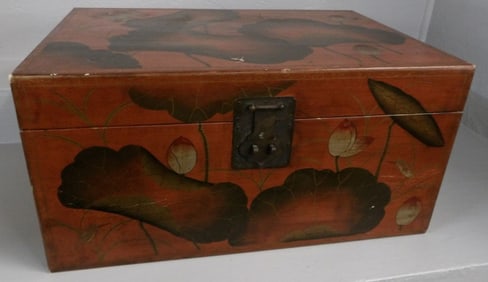 Paint Decorated Oriental Box