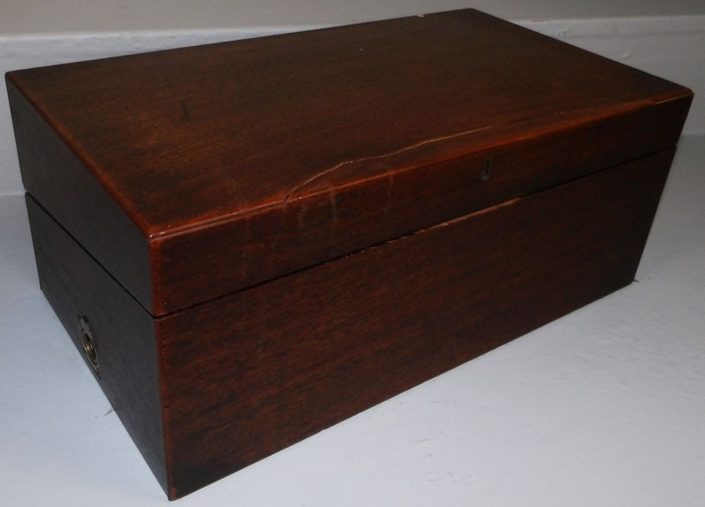 19th Century Mahogany Lap Desk : 19th Century Mahogany Lap Desk . 7" H 16 3/4" D 9 1/4" H