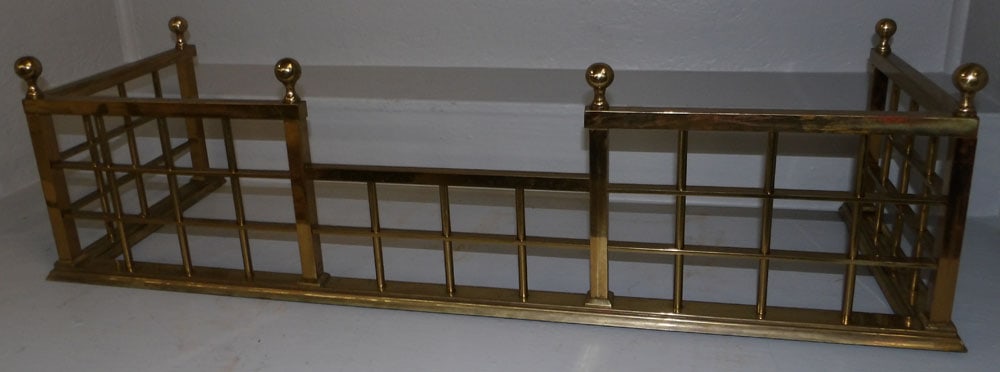 Antique Brass Open Work Fire Place Fender  (1 of 3)