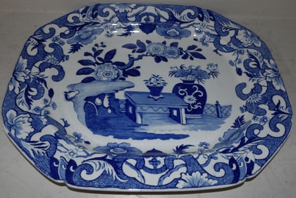 Large Blue & White Ironstone Platter