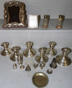 Lot of Sterling Weighted & Rimmed Items
