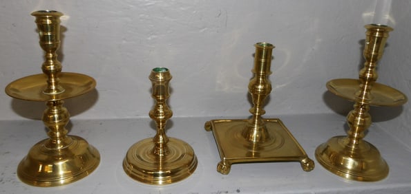 Lot of Virginia Metalcrafters Brass Candlesticks