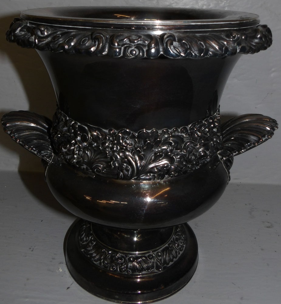 Sheffield Champagne Bucket : Sheffield Champagne Bucket . 9 1/4" H 9" Dia