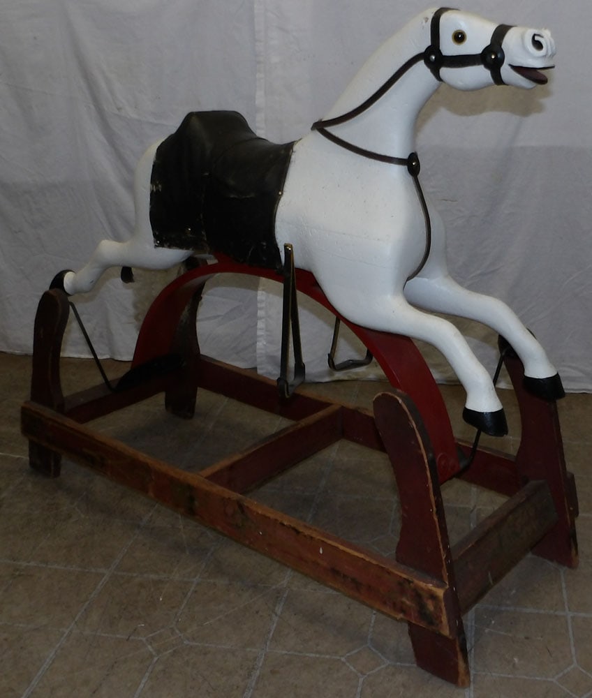 Antique Painted Carved Wood Carousel Horse  (1 of 5)
