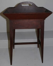 Antique Walnut Cutlery Tray on Stand