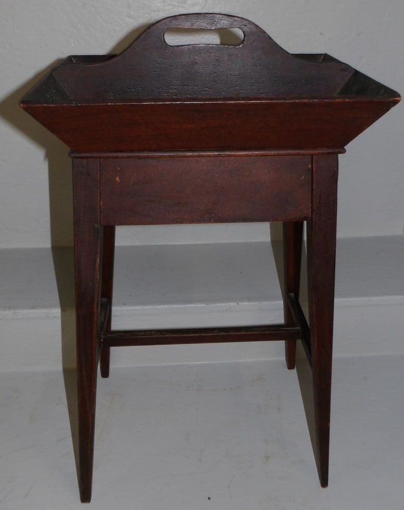 Antique Walnut Cutlery Tray on Stand : Antique Walnut Cutlery Tray on Stand . 26 1/2" H 15 1/4" W 10 1/2" D