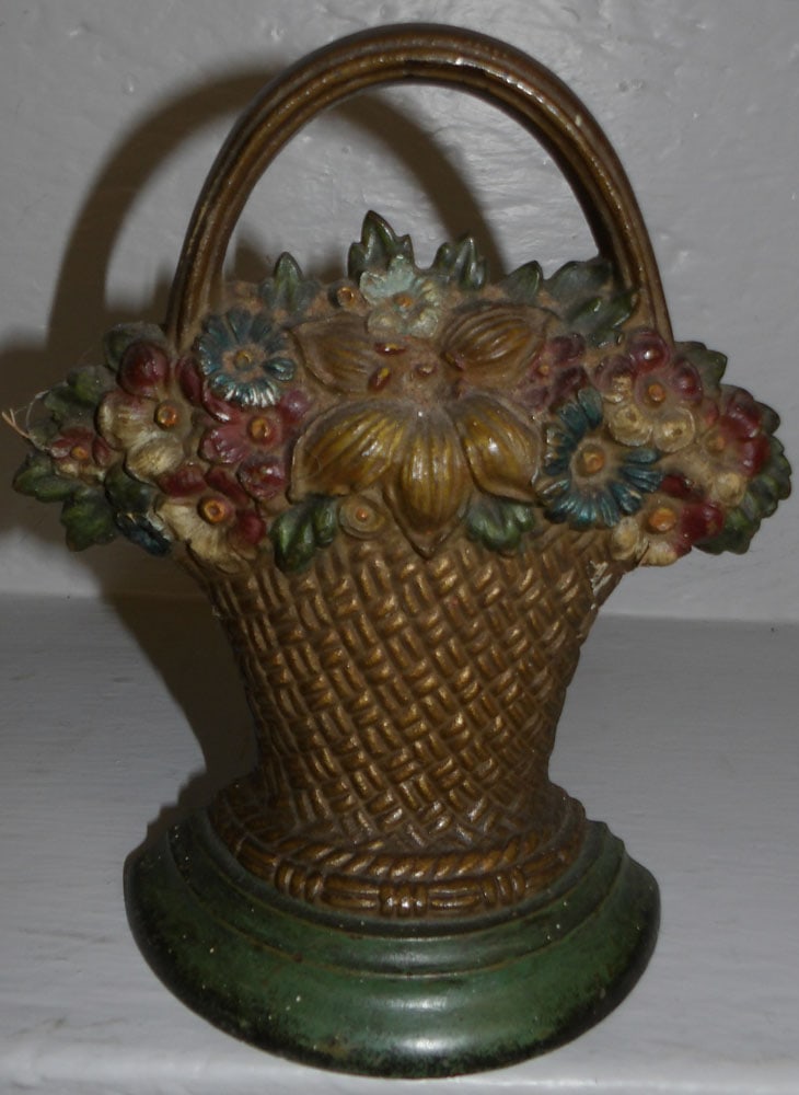 Antique Painted Cast Iron Door Stop by Bradley & Hubbard (1 of 4)