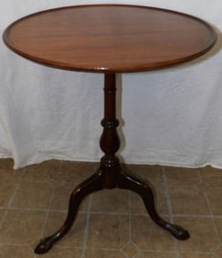 Mahogany Dish Top Tilt Top Table