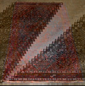 4' x 6' 10" Antique Handmade Oriental Rug