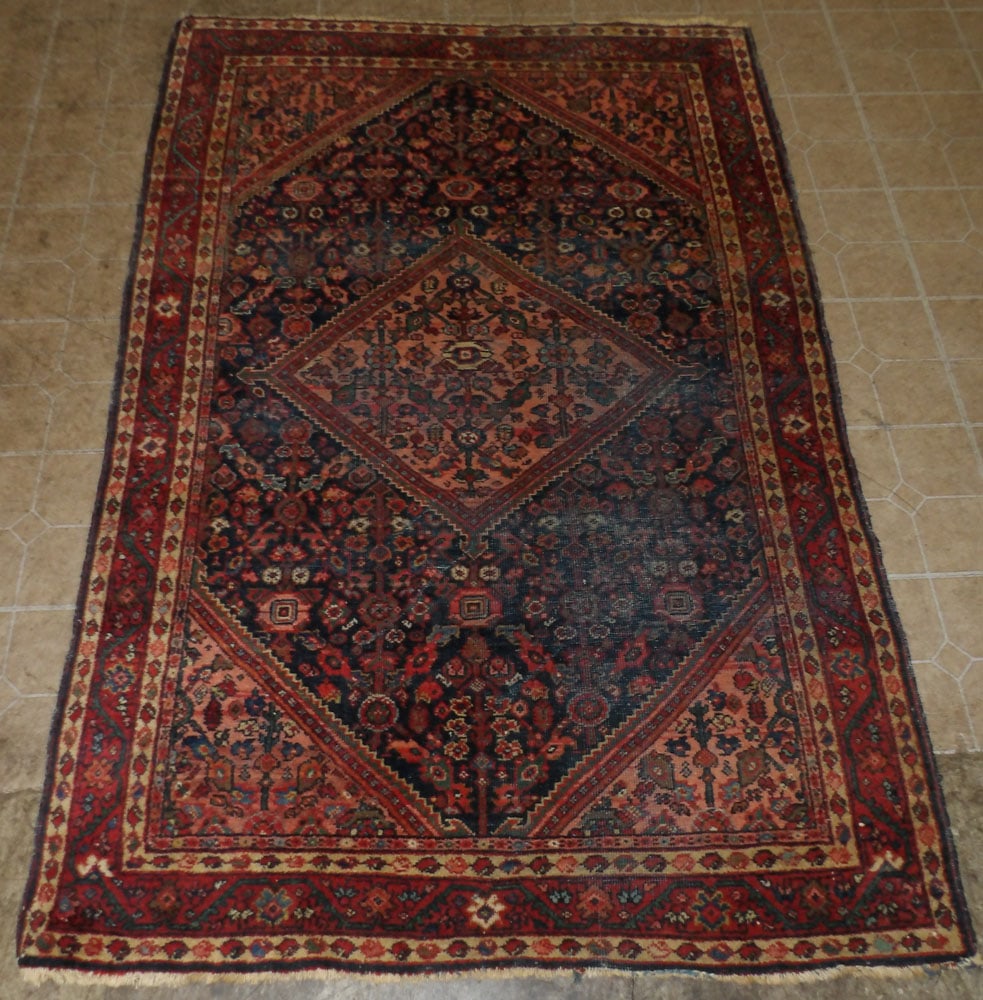 4' x 6' 10" Antique Handmade Oriental Rug (1 of 9)