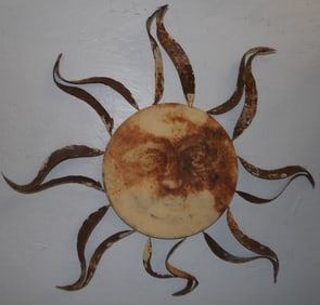 Antique Metal Sun Wall Hanging