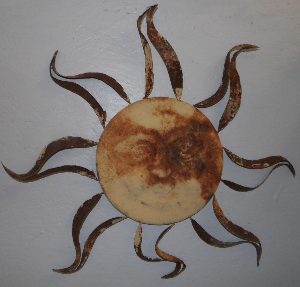 Antique Metal Sun Wall Hanging (1 of 3)