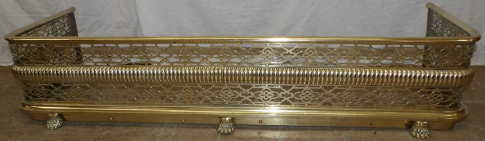 Antique Brass Open Work Fire Place Fender