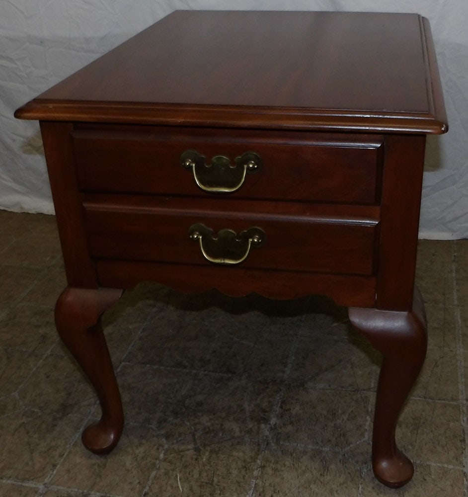 Cherry Queen Anne End Table by Henkel Harris (1 of 7)
