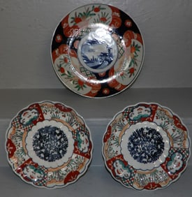 Pair of Antique Imari Plates & Imari Charger