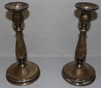 Pair of Sterling Weighted Candlesticks by Prelude