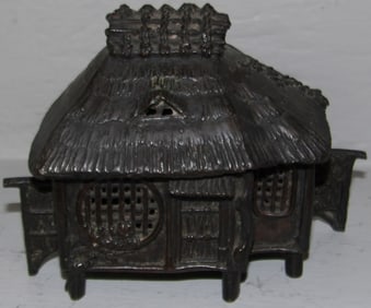 Oriental Bronze House Censor Signed with Character Marks
