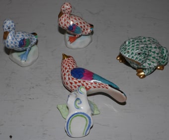 Four Herend Porcelain Figurines