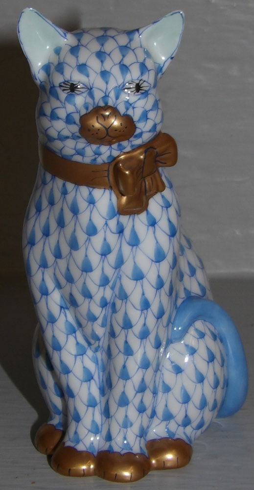 Herend Porcelain Cat Figurine (1 of 3)