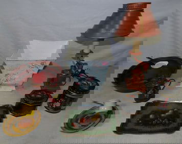 Lot of Painted Tin Items