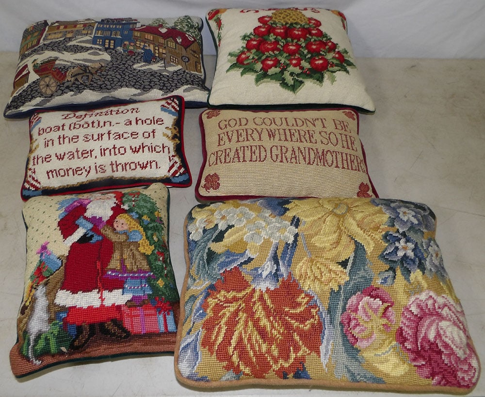 Lot of Needlepoint Pillows (1 of 3)