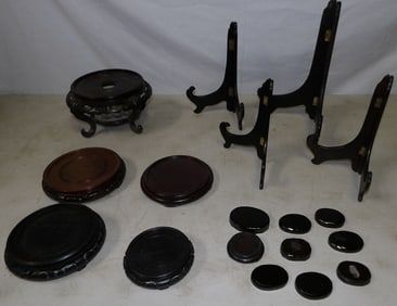 Lot of Oriental Wood Stands