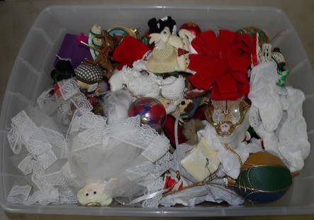 Lot of Christmas Ornaments: Lot of Christmas Ornaments . Up to 12" H 3" W 2" D ALL DESCRIPTIONS AND ANY CONDITION STATEMENT GIVEN BY LANGSTON AUCTION GALLERY ARE STRICTLY OPINIONS AND LANGSTON'S SHALL HAVE NO RESPONSIBILITY FOR
