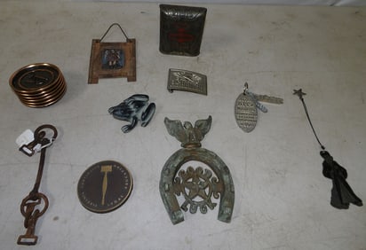 Lot of Antique Metal Collectible Items