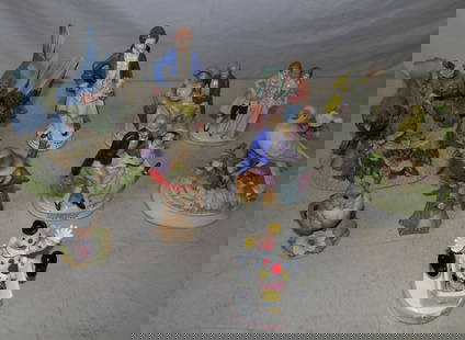Lot of Porcelain Figurines: Lot of Porcelain Figurines . Up to 7 1/2" H 7" W 4" D ALL DESCRIPTIONS AND ANY CONDITION STATEMENT GIVEN BY LANGSTON AUCTION GALLERY ARE STRICTLY OPINIONS AND LANGSTON'S SHALL HAVE NO RESPONSIBILITY F