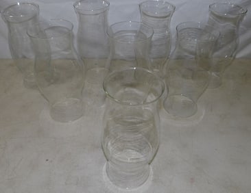 Lot of Glass Hurricane Shades