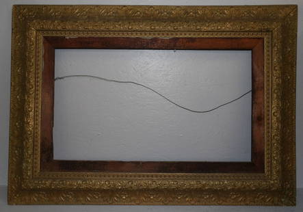 Antique Gilded Frame: Antique Gilded Frame . 32 3/4" x 46 1/2" ALL DESCRIPTIONS AND ANY CONDITION STATEMENT GIVEN BY LANGSTON AUCTION GALLERY ARE STRICTLY OPINIONS AND LANGSTON'S SHALL HAVE NO RESPONSIBILITY FOR ERRORS OR