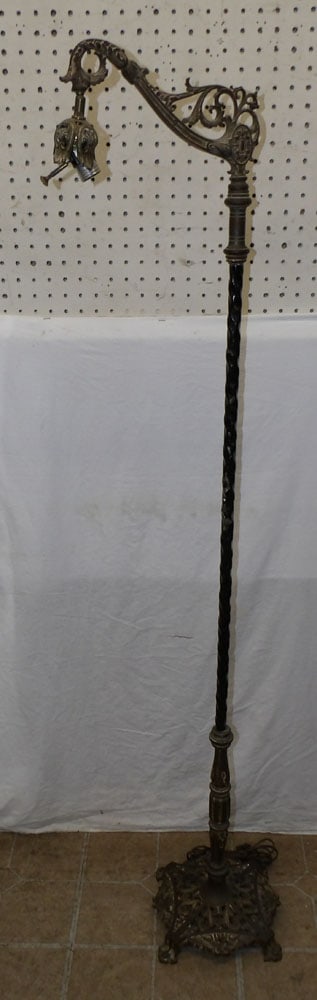 Antique Painted Metal Floor Lamp (1 of 3)