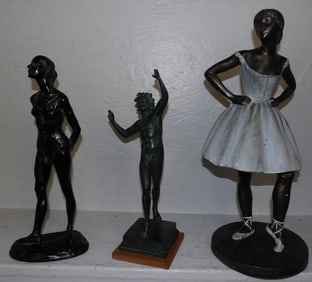 Three Resin & Ceramic Sculptures