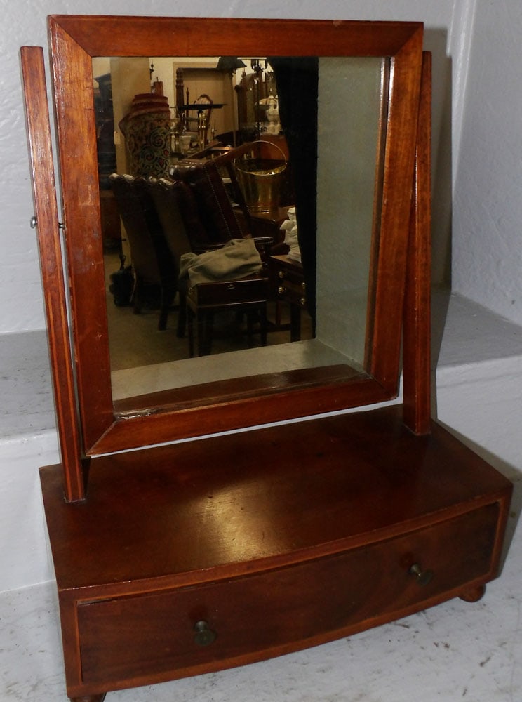 19th Century Inlaid Mahogany Dressing Mirror (1 of 3)
