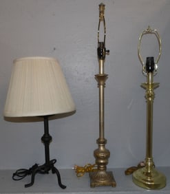 Three Metal Decorative Lamps