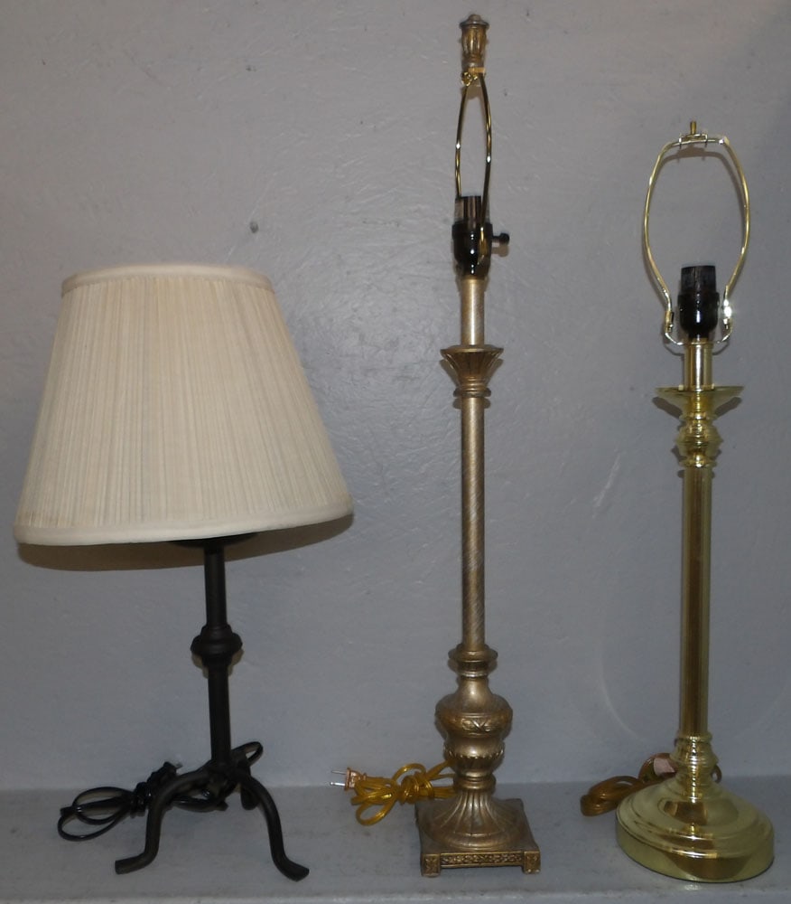 Three Metal Decorative Lamps (1 of 9)
