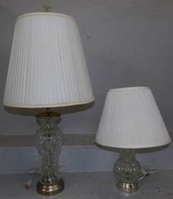 Two Crystal Lamps