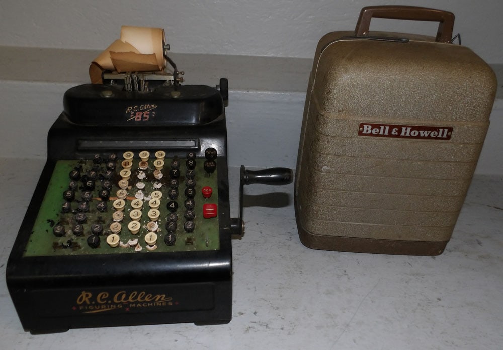 Vintage Bell & Howell Projector & Vintage Adding Machine by Allen Calculators (1 of 8)