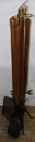 Lot of Wood & Metal Fire Tools