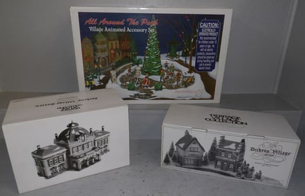 Three Department 56 Christmas Decorations in Original Boxes