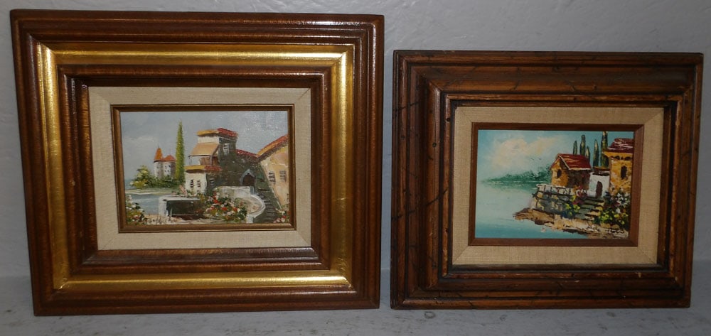 Two Framed Oil on Boards Artist Signed (1 of 4)