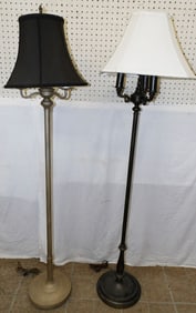 Two Painted Metal Floor Lamps