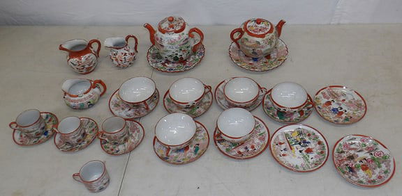 Lot of Hand painted Oriental Porcelain Items