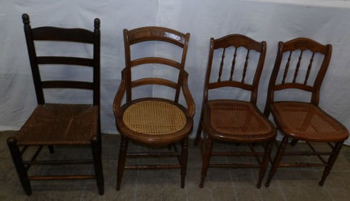 Lot of Four Antique Side Chairs