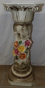 Painted Porcelain Capodimonte Pedestal