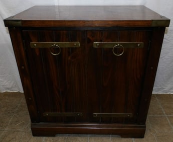 Pine & Metal Bound Cabinet