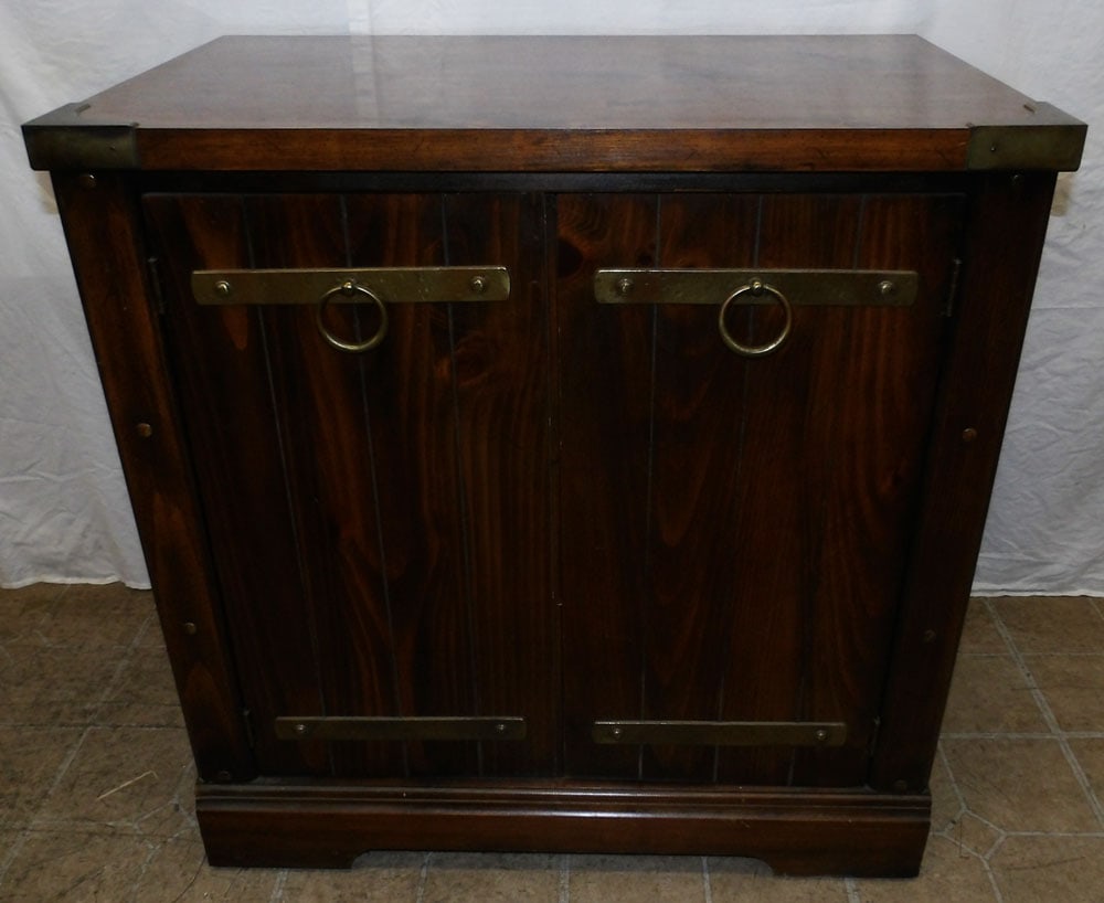 Pine & Metal Bound Cabinet (1 of 5)
