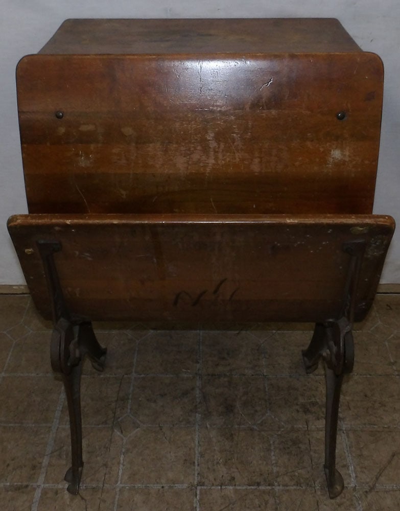 Antique Maple & Iron School Desk (1 of 6)