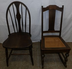 Antique Rocker & Side Chair
